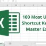 Excel shortcuts